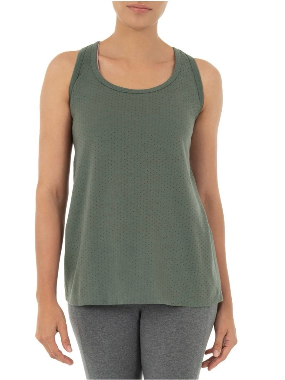 Athletic Works Green Mesh Racerback Sleeveless Tank Top Size M 8-10